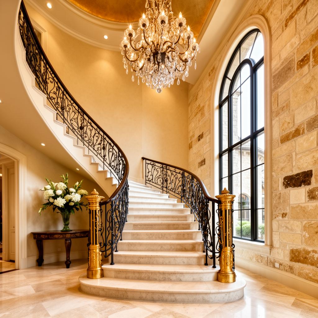 Architectural spiral staircase